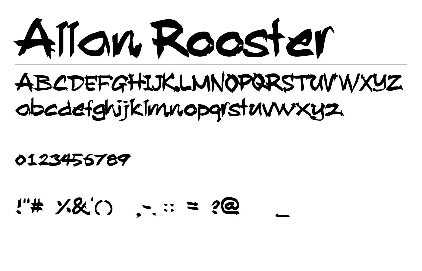 Allan Rooster Font preview