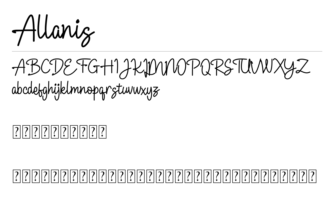 Allanis Font preview