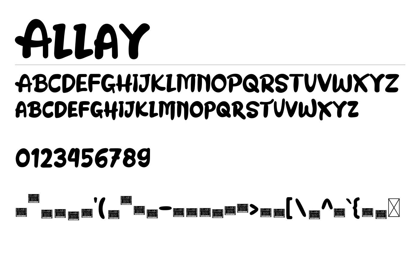 Allay Font preview
