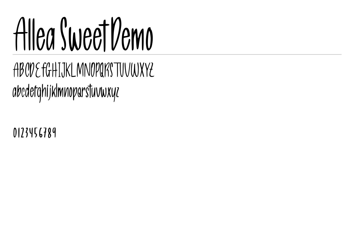 Allea Sweet Demo Font preview