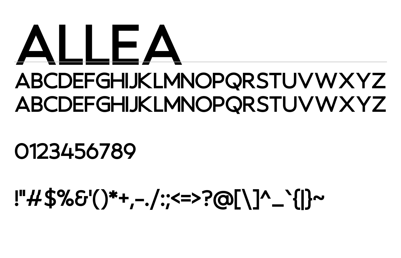 Allea Font preview