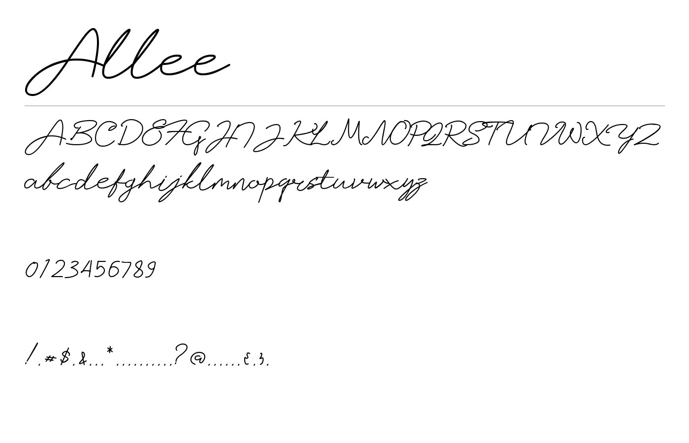 Allee Font preview