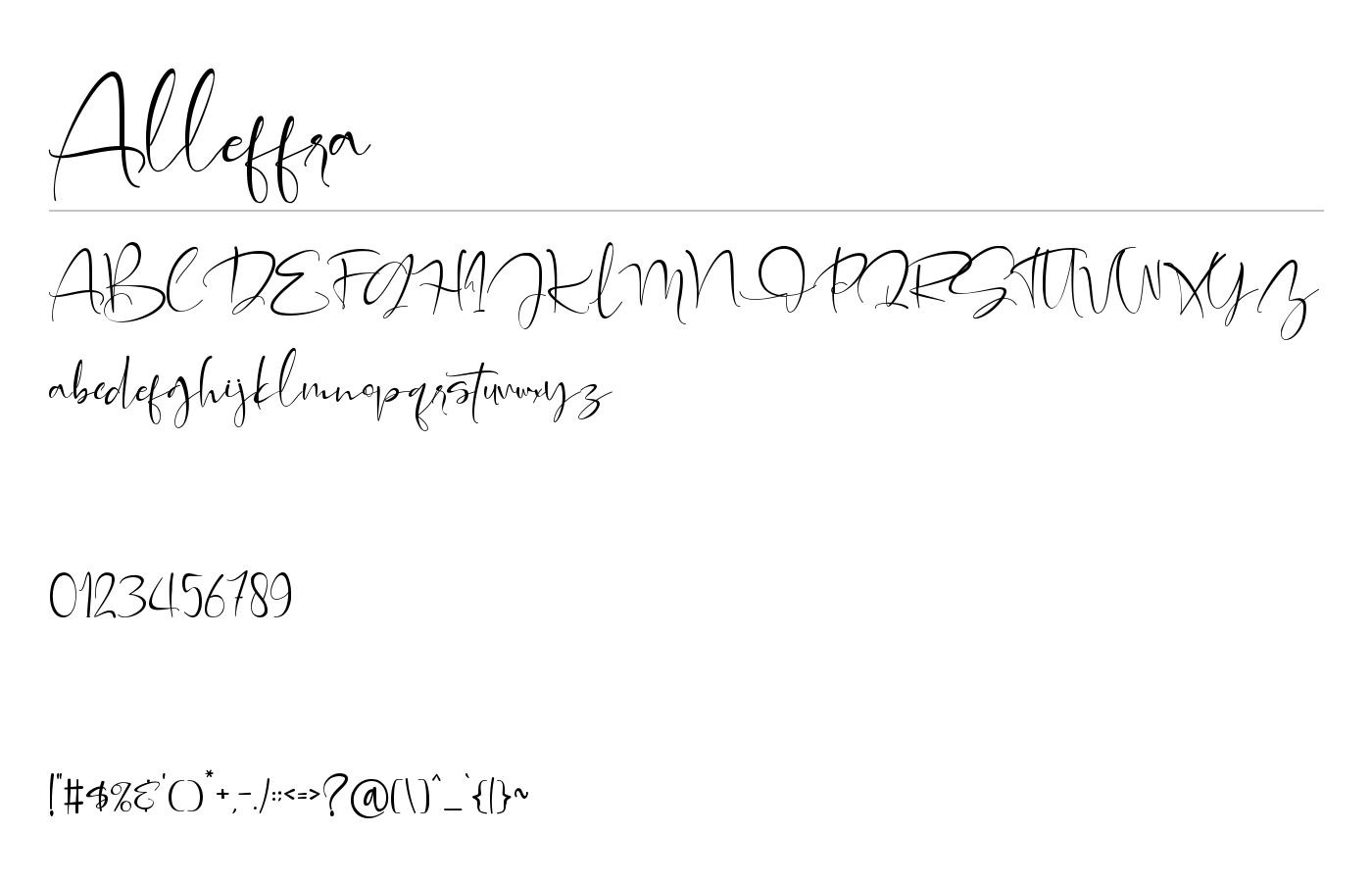 Alleffra Font preview