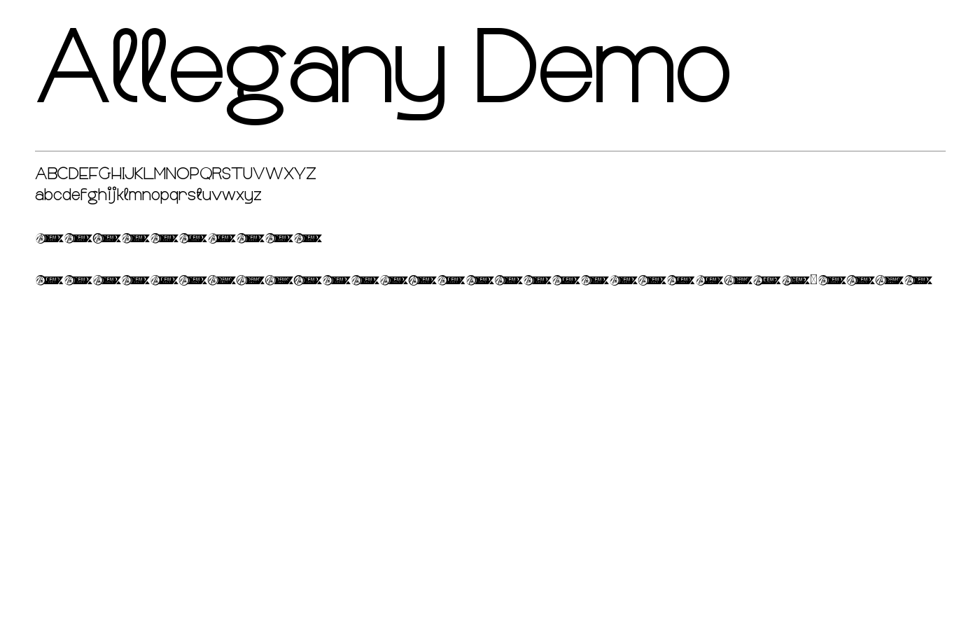 Allegany Demo Font preview