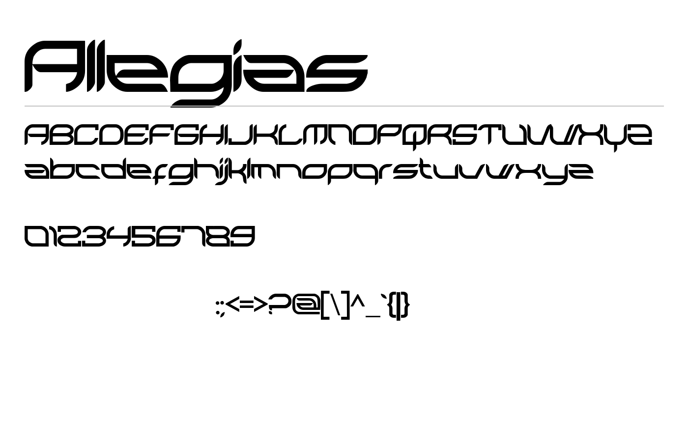 Allegias Font preview