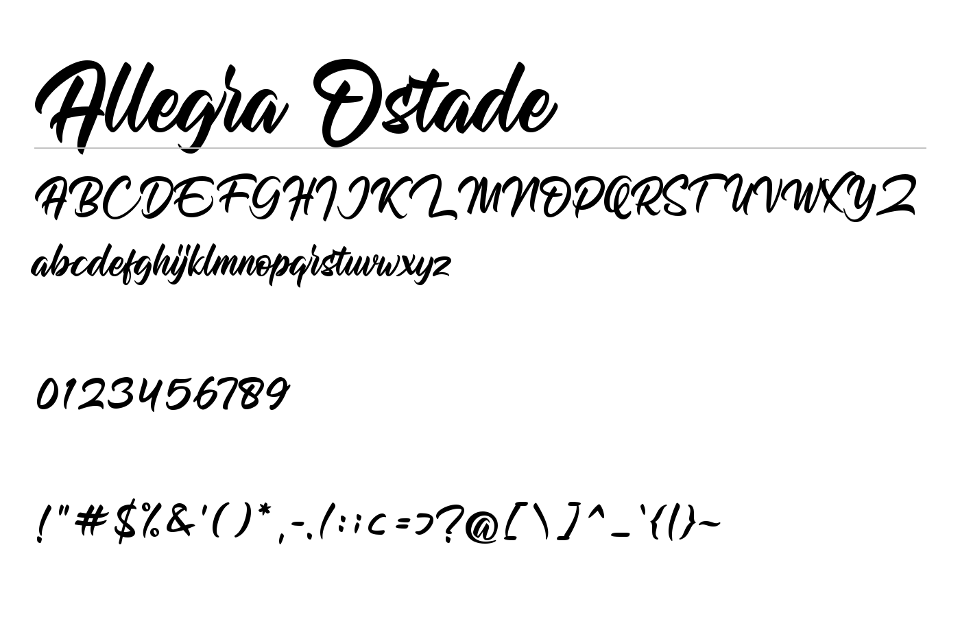 Allegra Ostade Font preview