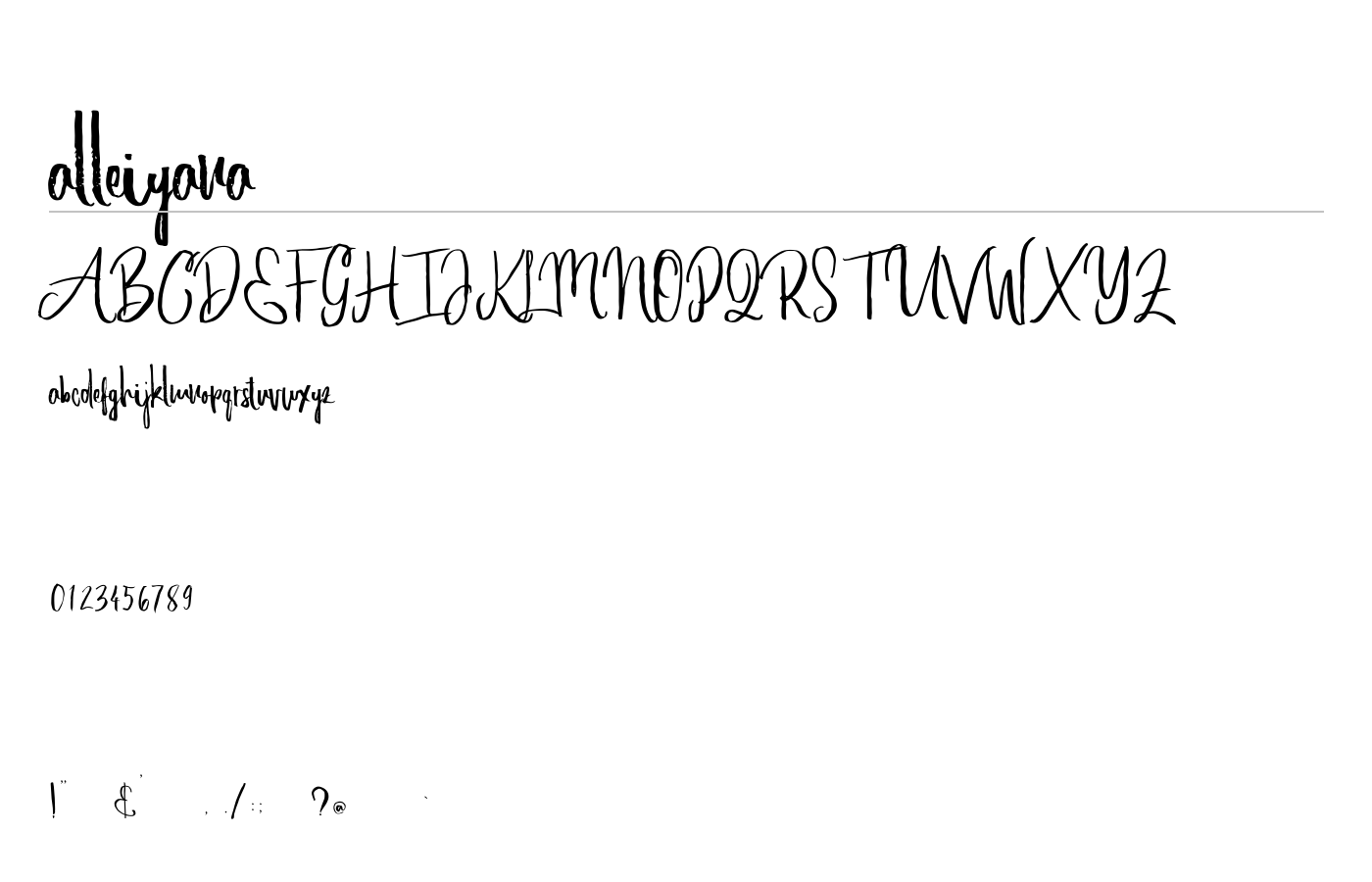 alleiyana Font preview