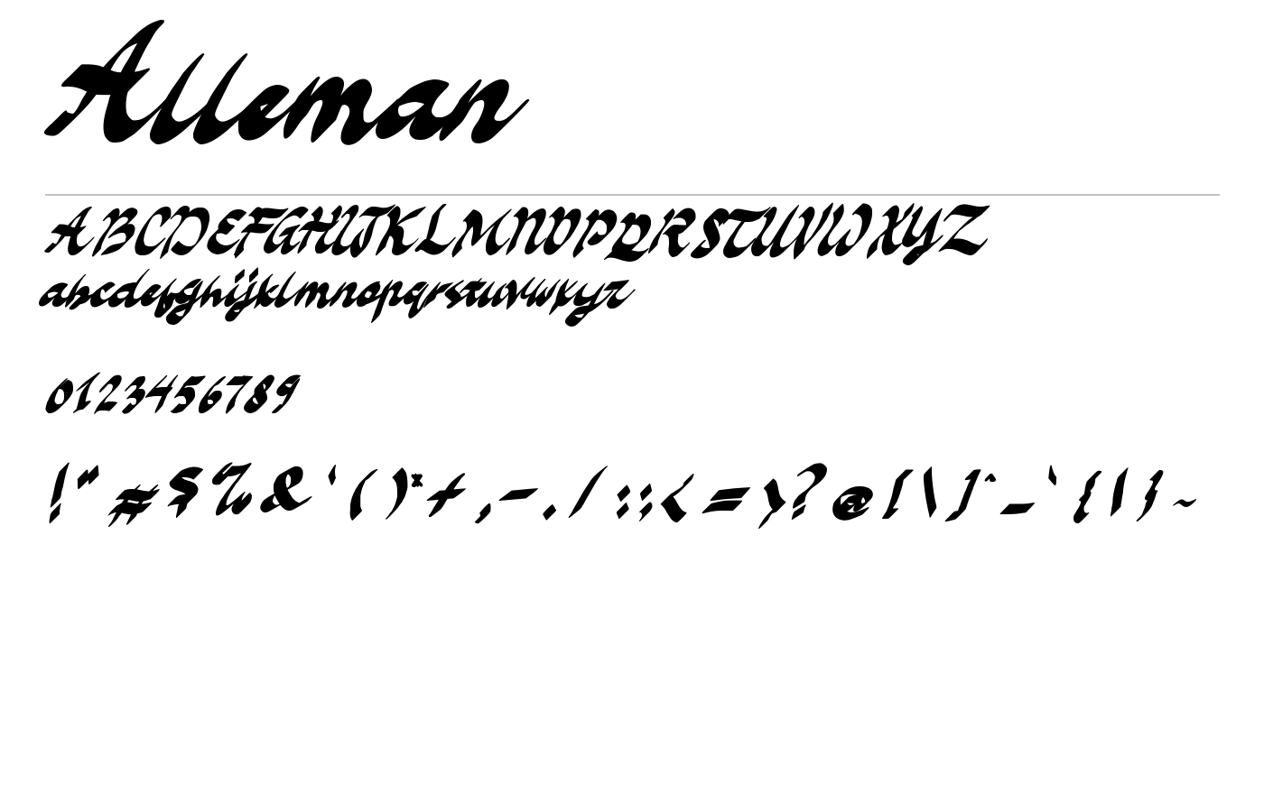 Alleman Font preview