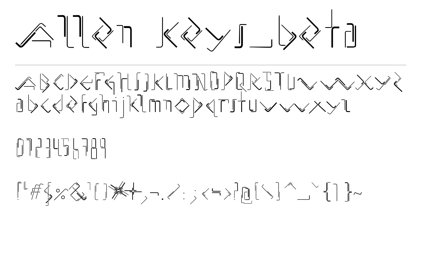 Allen Keys_beta Font preview