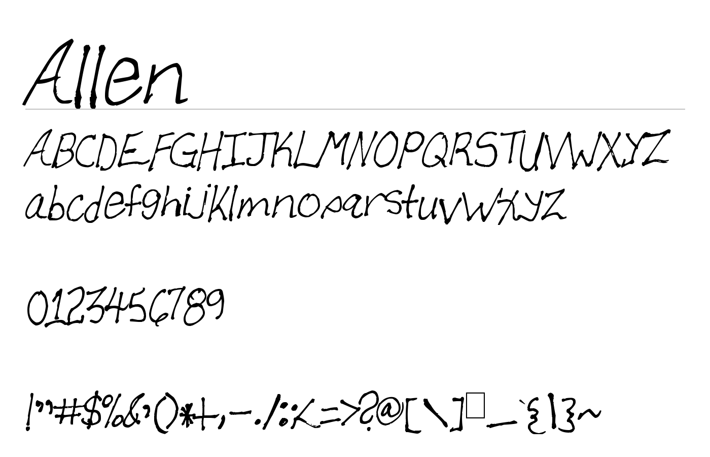 Allen Font preview