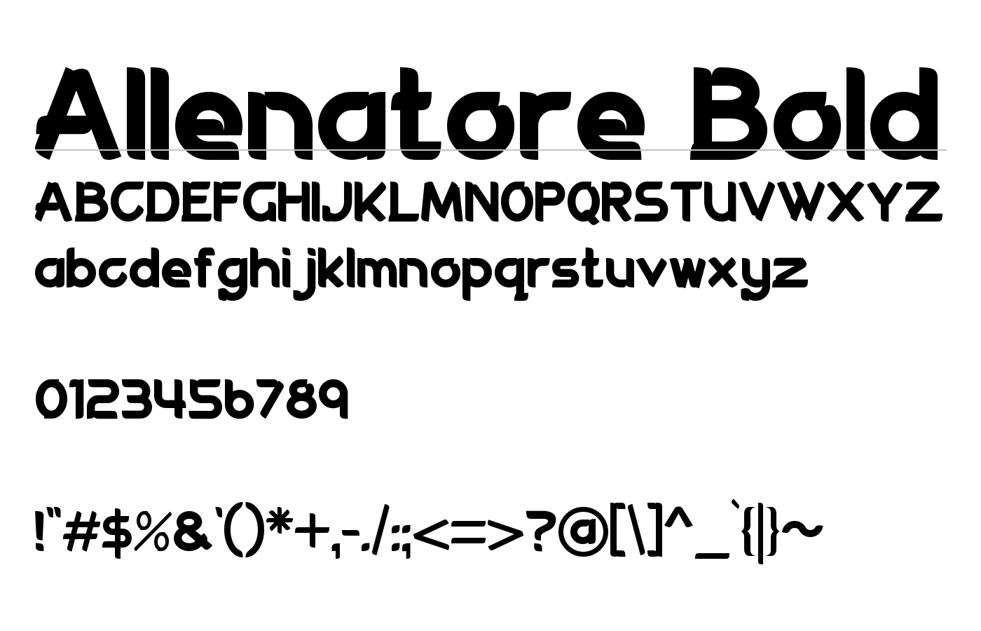 Allenatore Font preview