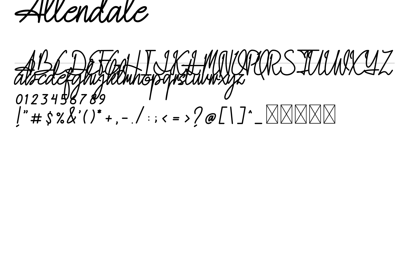 Allendale Font preview