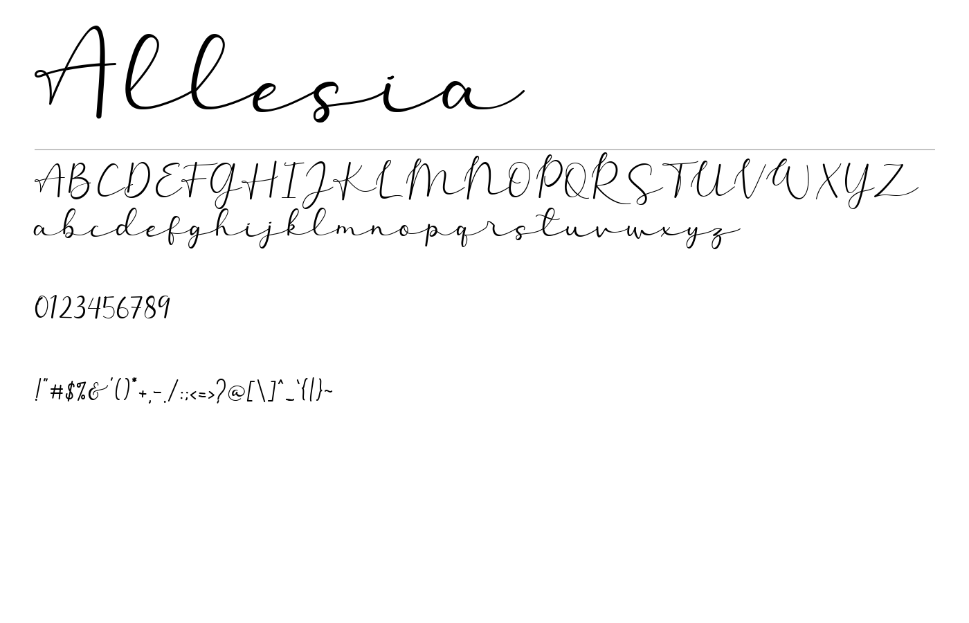 Allesia Font preview