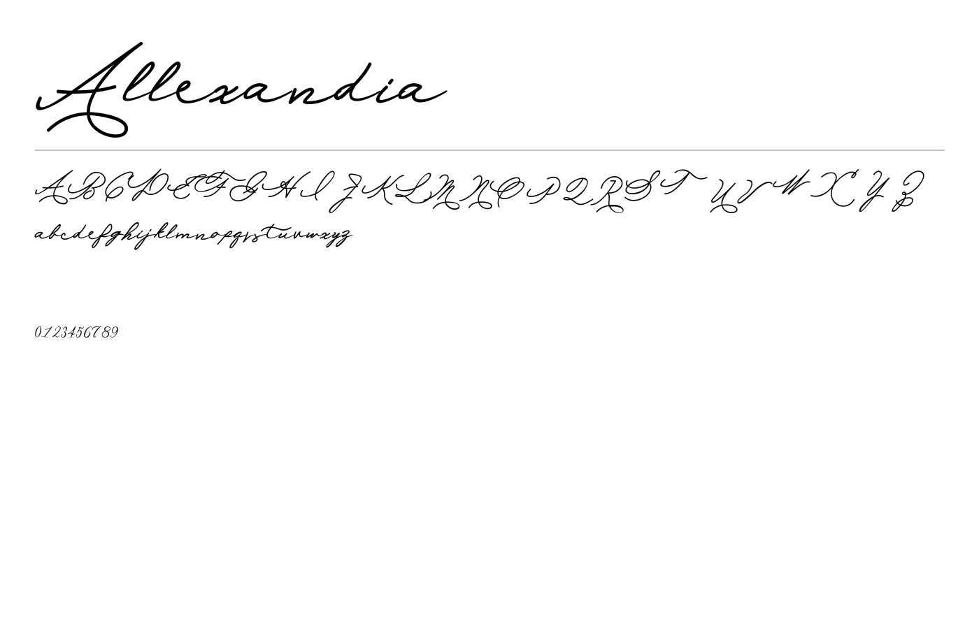 Allexandia Font preview