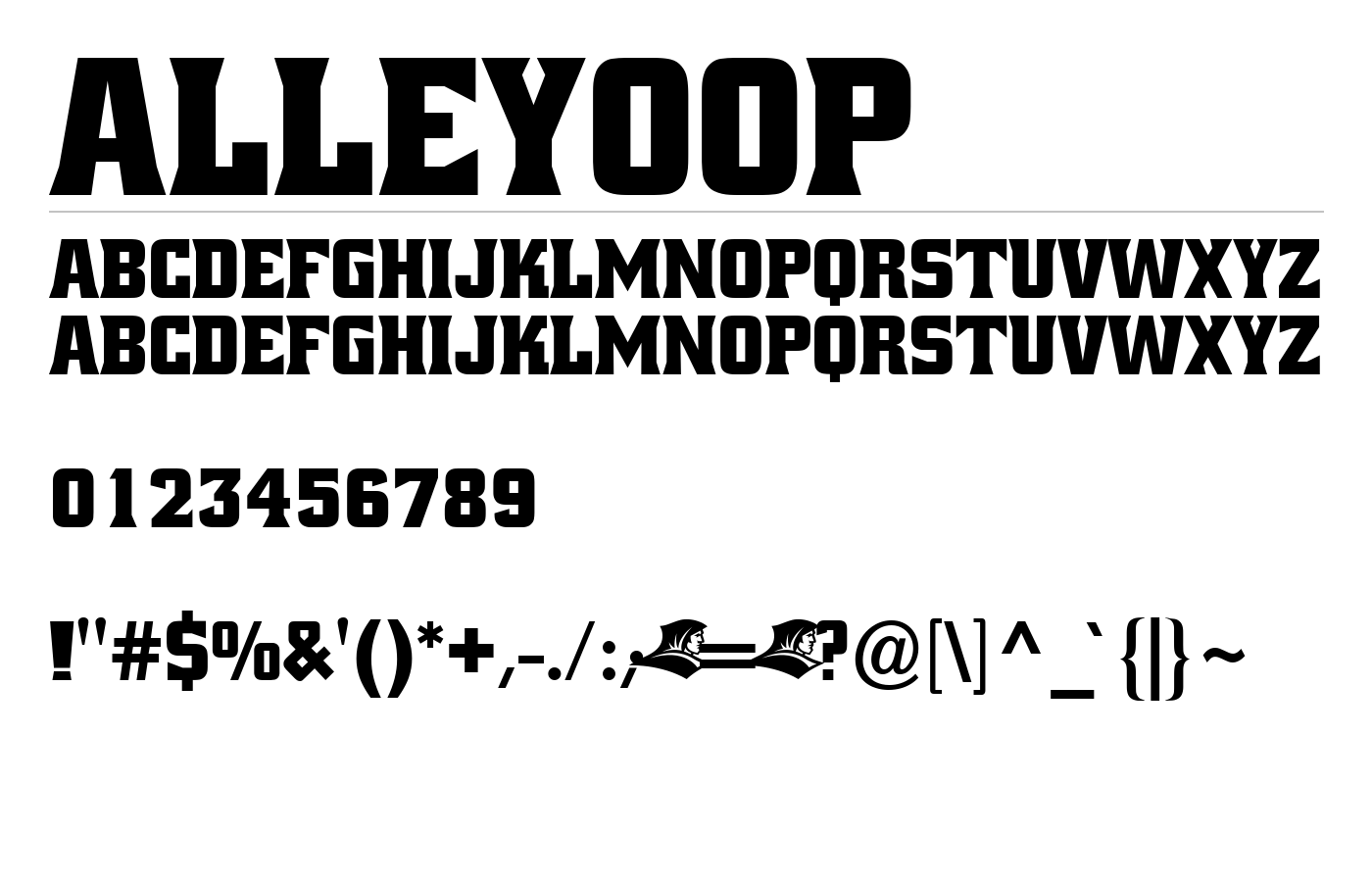 AlleyOop Font preview