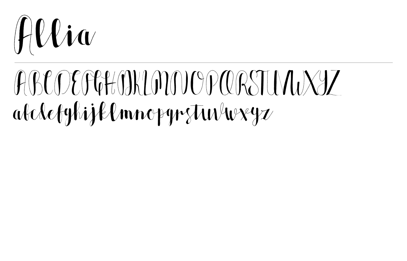 Allia Font preview