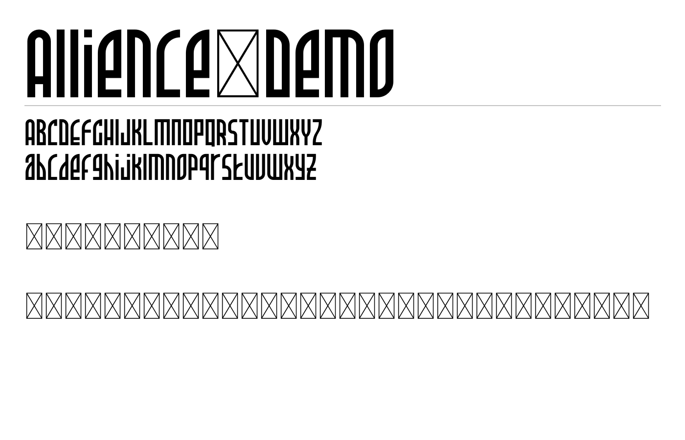 Allience-Demo Font preview