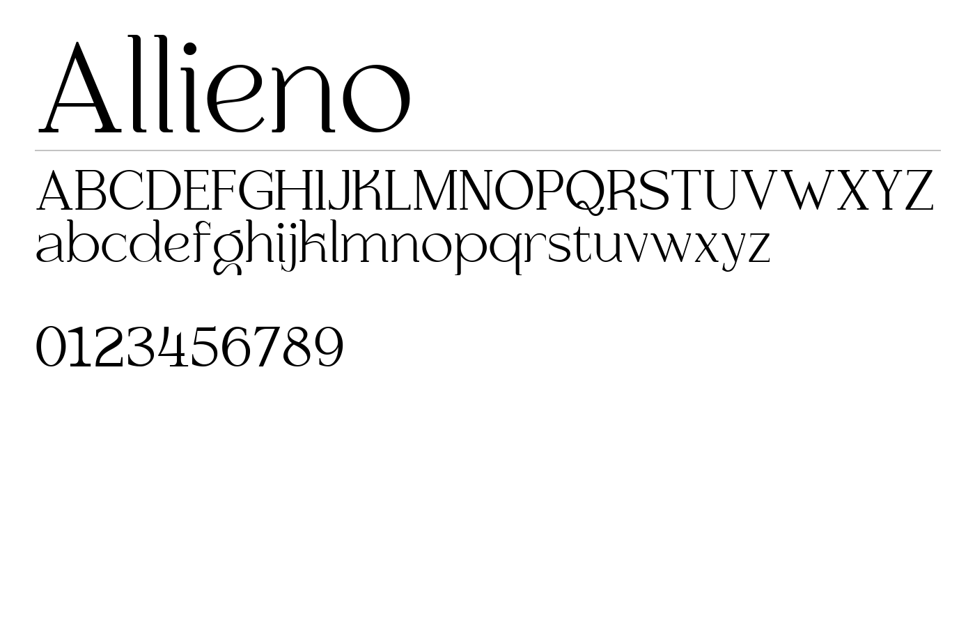 Allieno Font preview