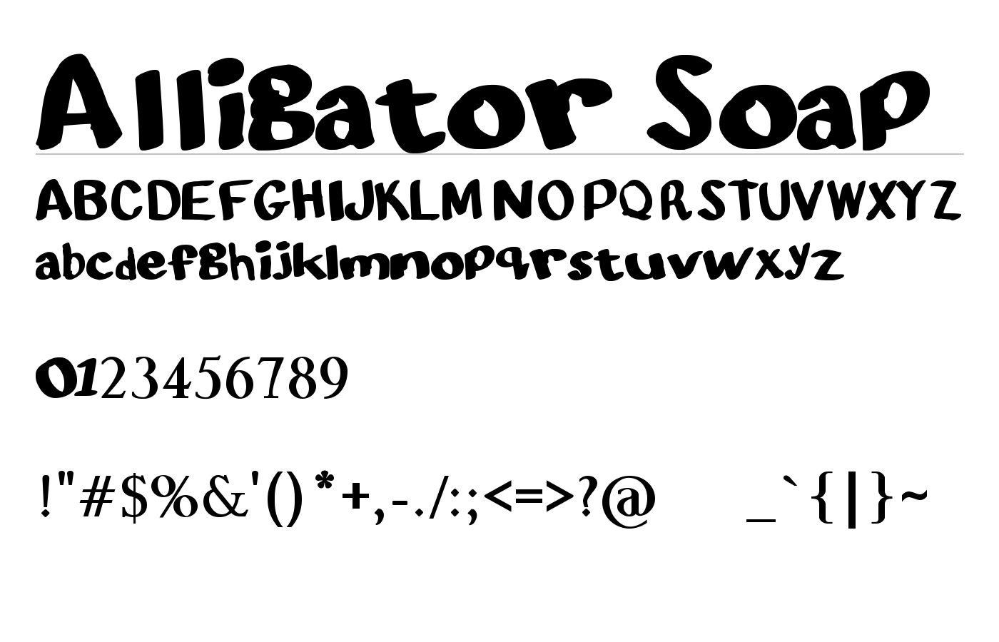 Alligator Soap Font preview