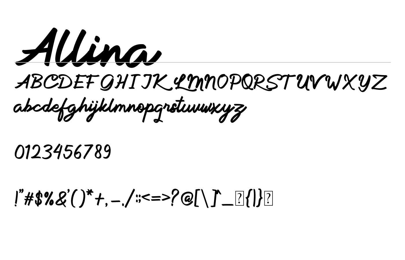 Allina Font preview