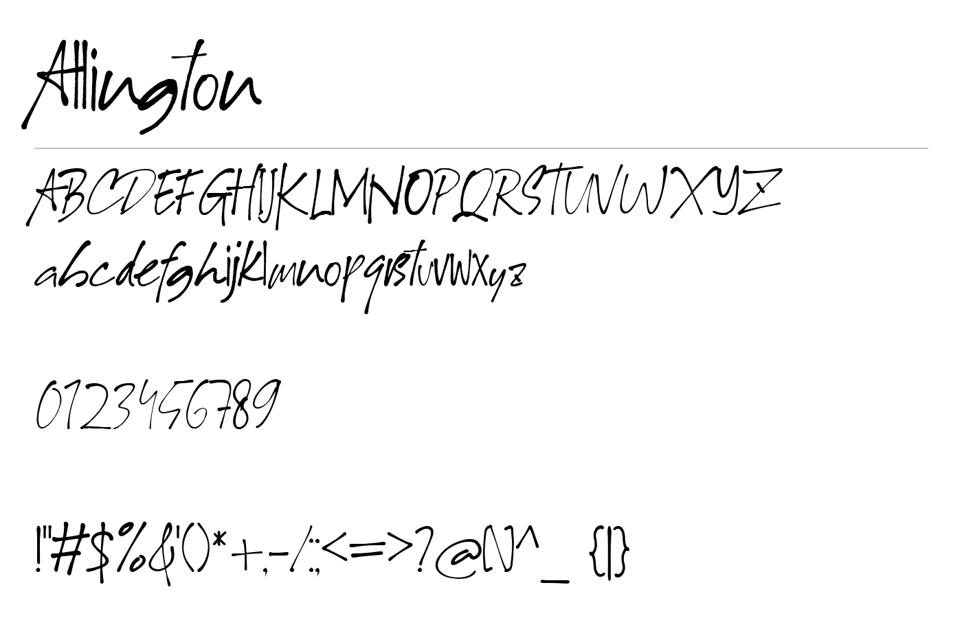 Allington Font preview