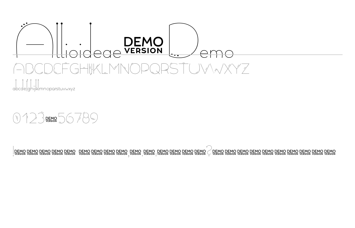 Allioideae-Demo Font preview