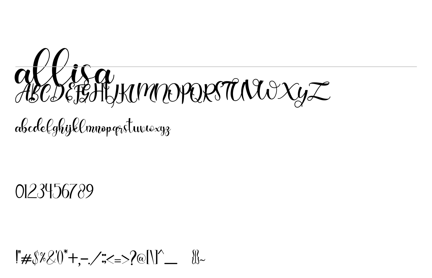 allisa Font preview