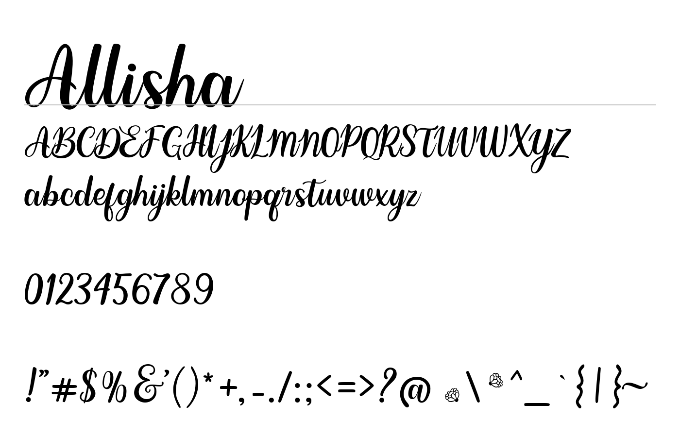 Allisha Font preview