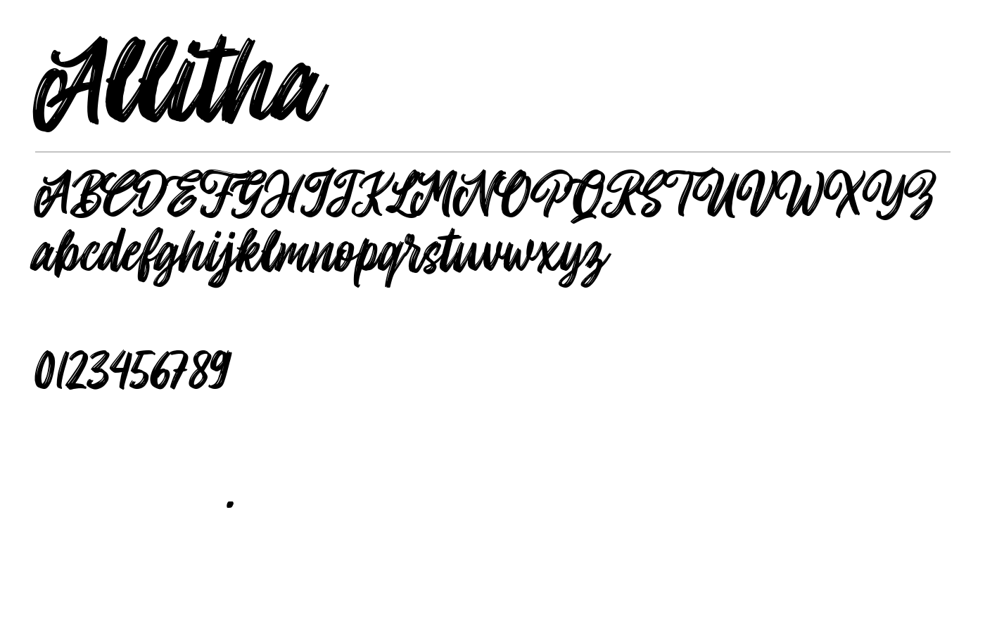 Allitha Font preview