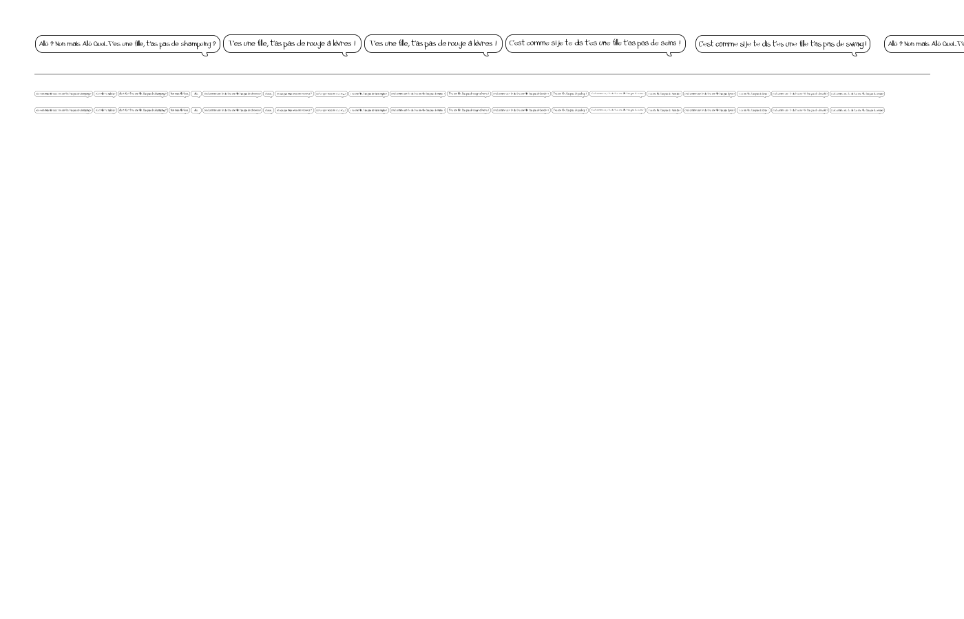 Allo t'as pas de shampoing Font preview