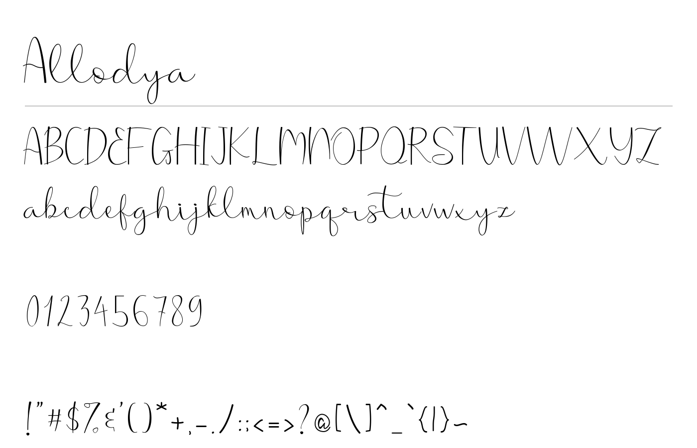 Allodya Font preview