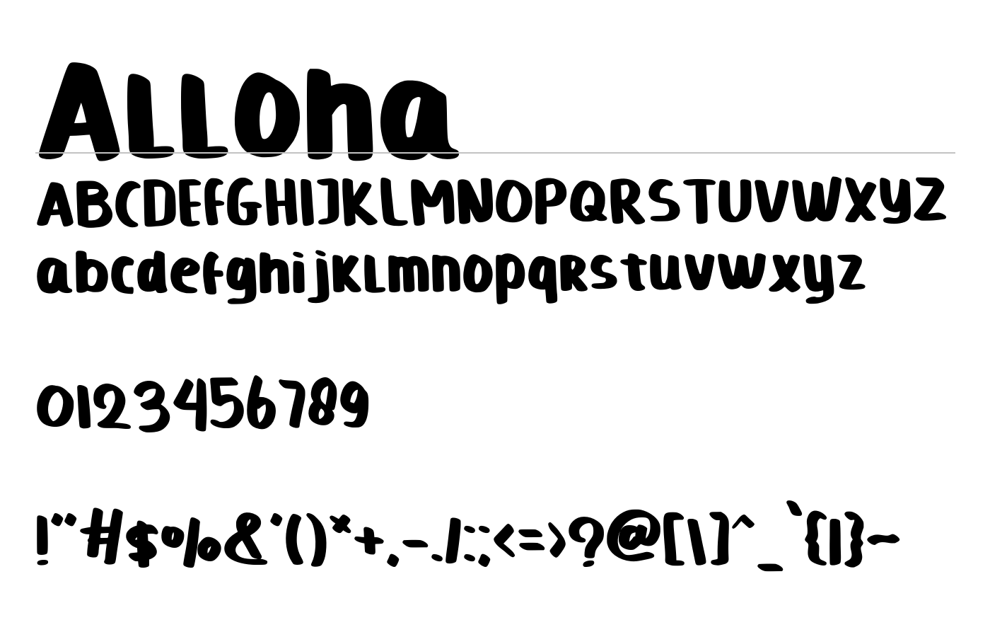 Alloha Font preview