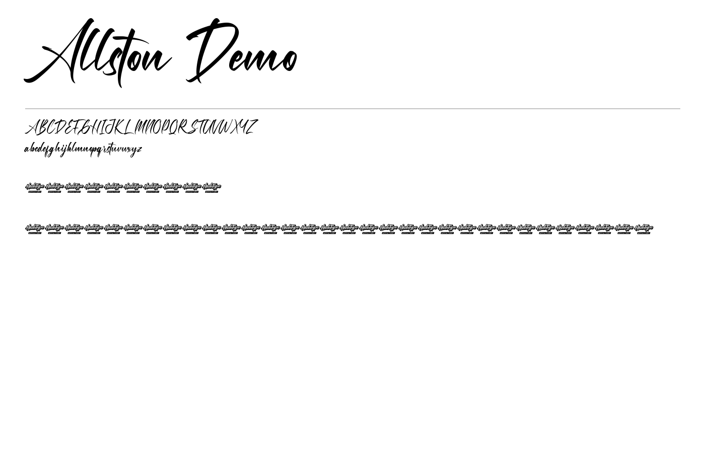 Allston Demo Font preview