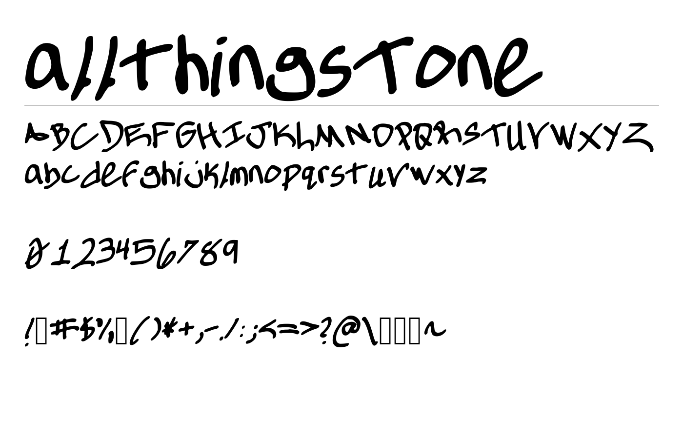 allthingsTone Font preview