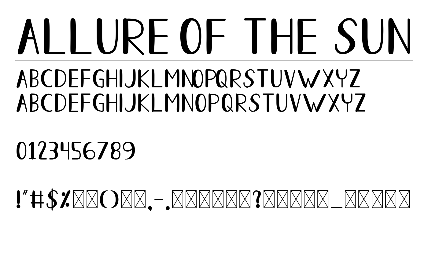 Allure Of The Sun Font preview