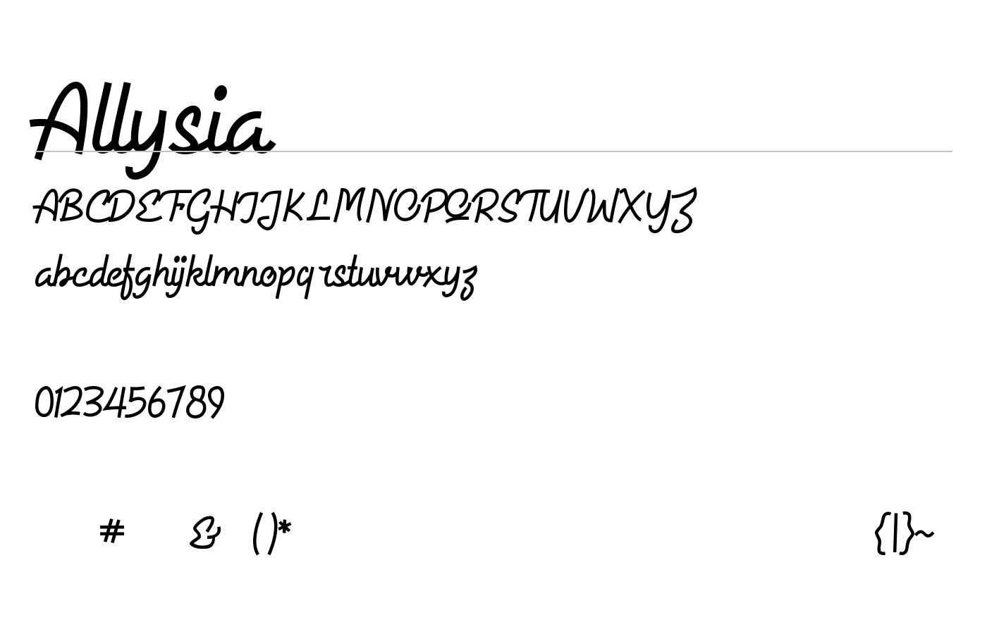 Allysia Font preview
