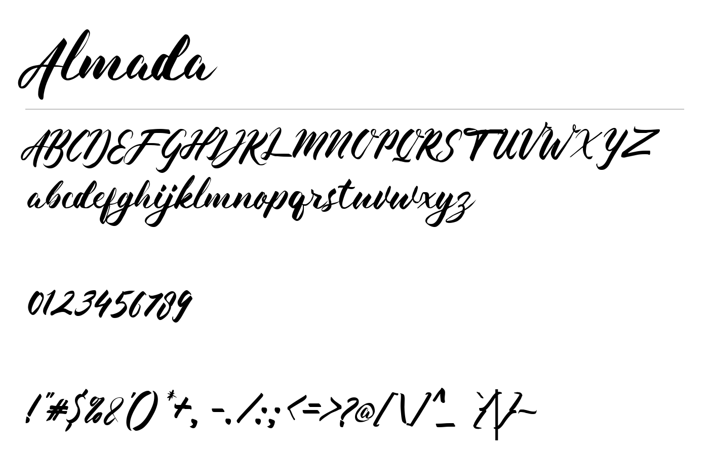 Almada Font preview
