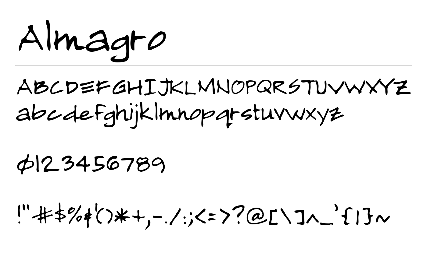 Almagro Font preview