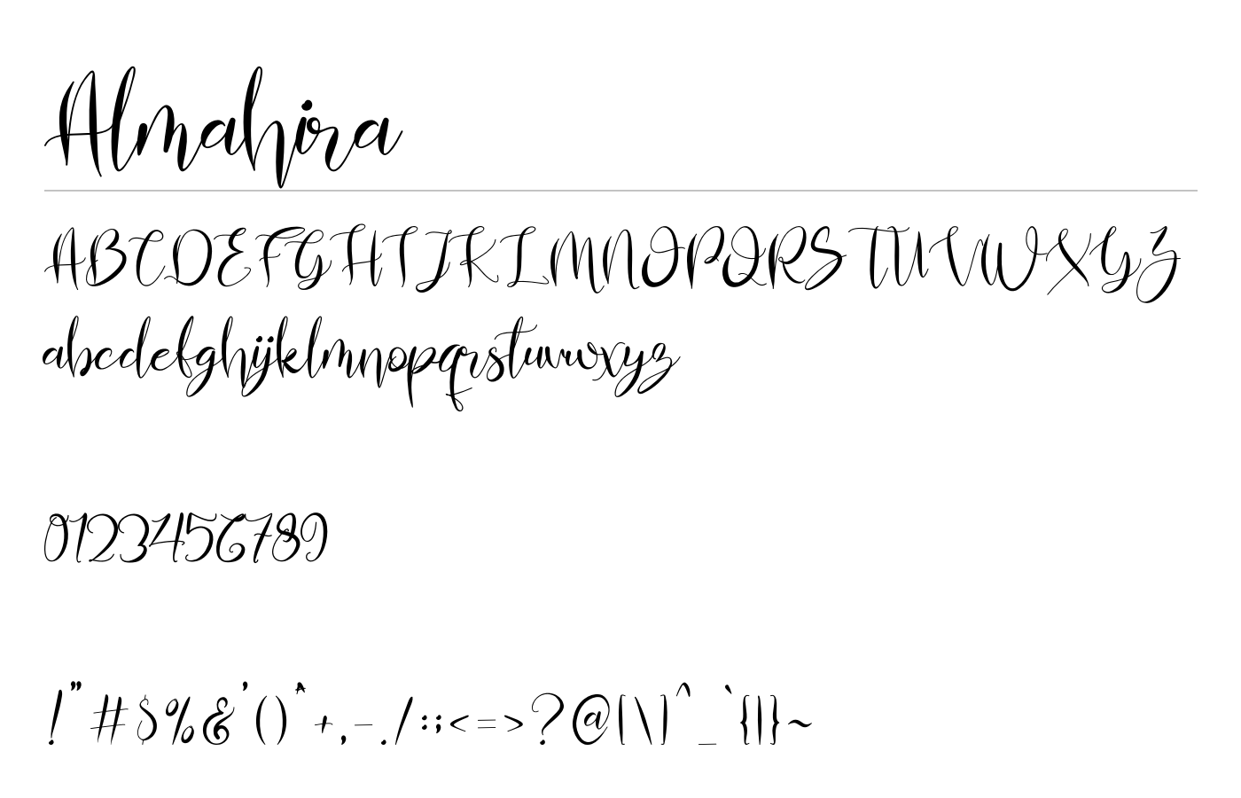 Almahira Font preview