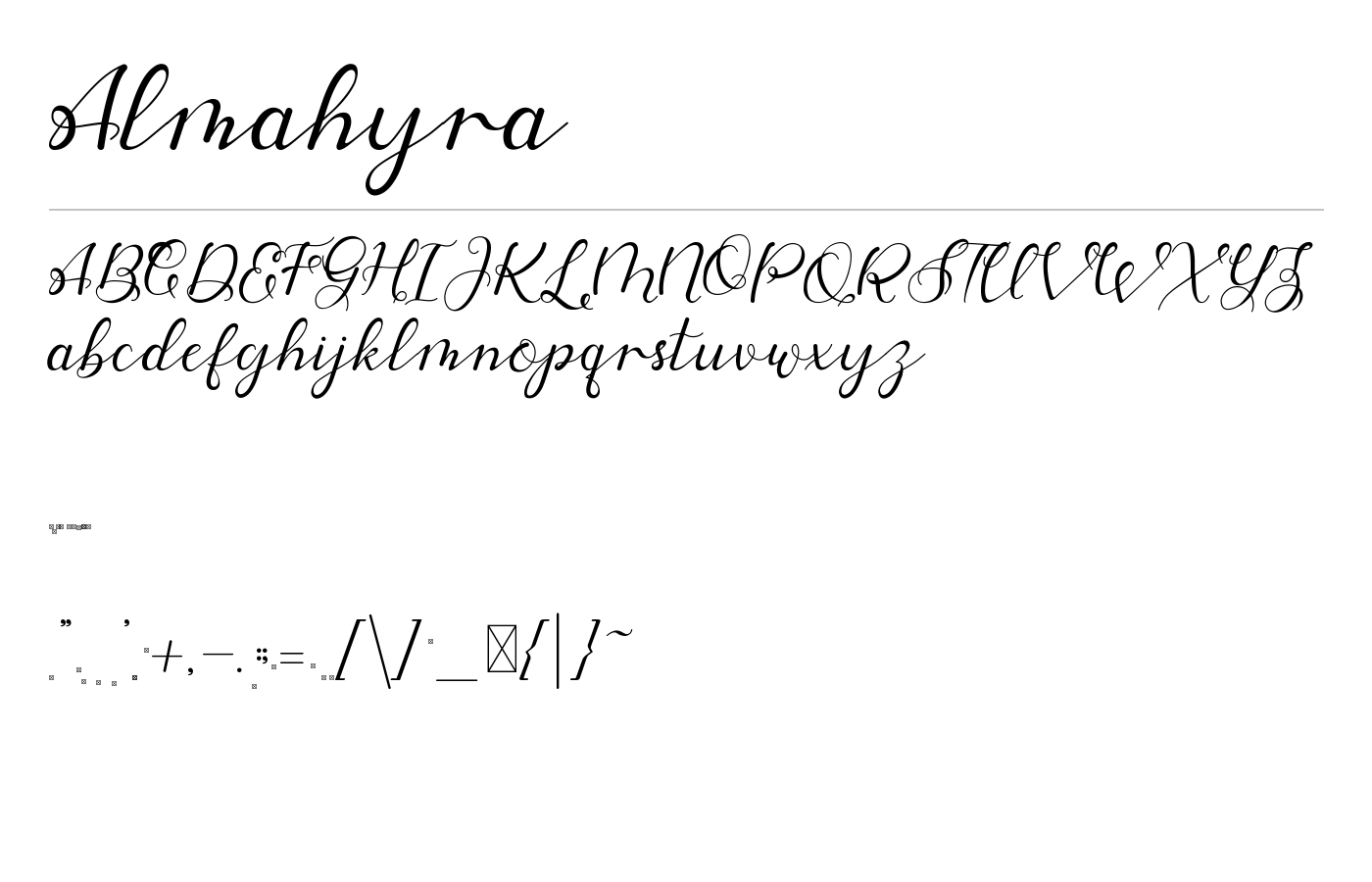 Almahyra Font preview