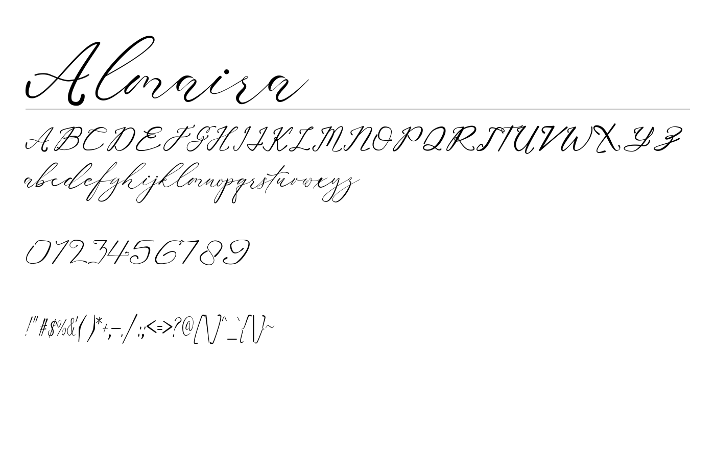 Almaira Font preview