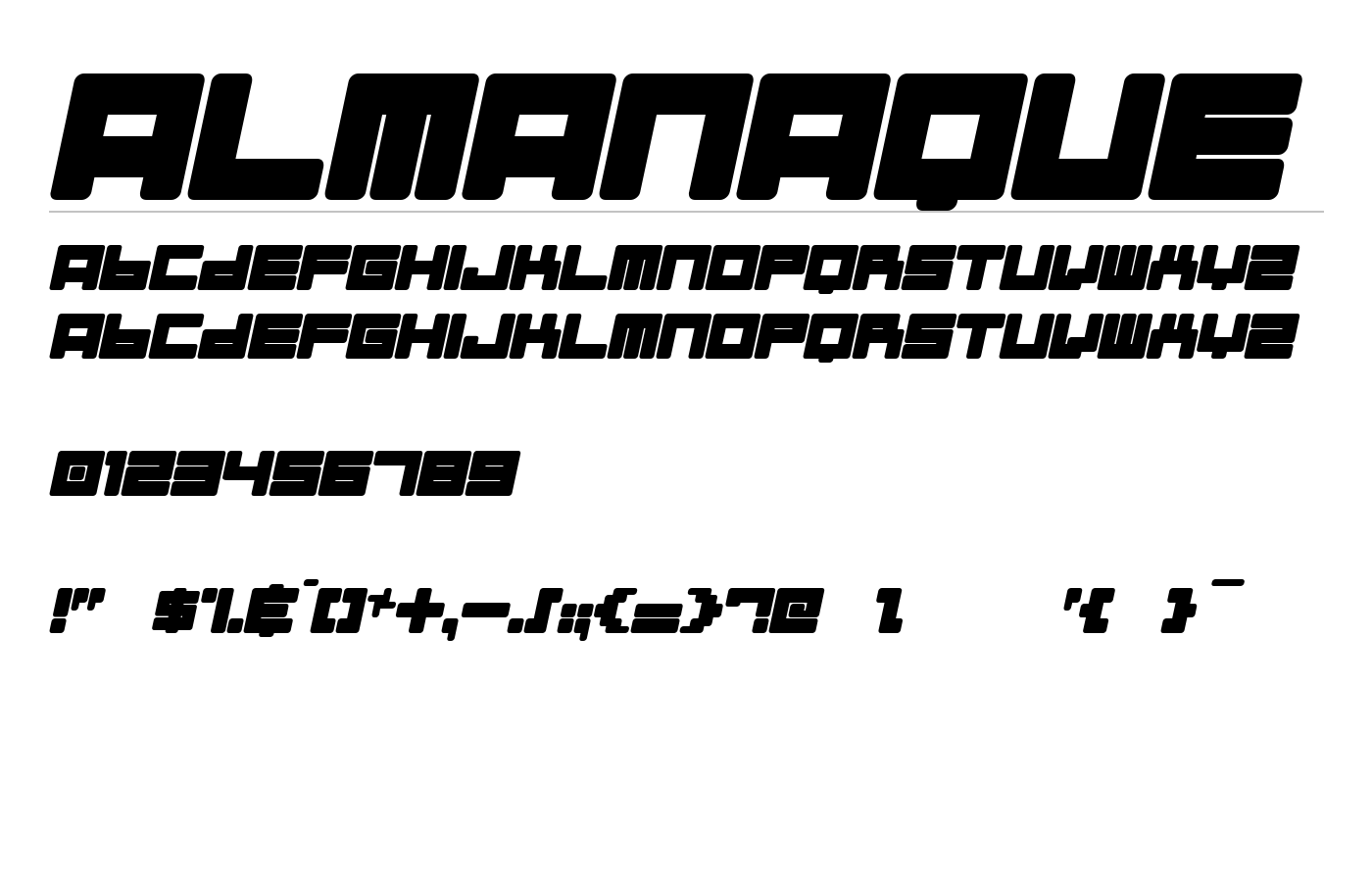 Almanaque Font preview