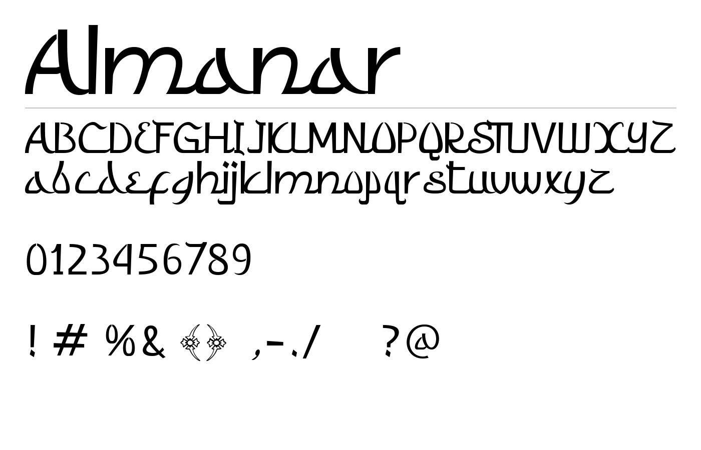 Almanar Font preview