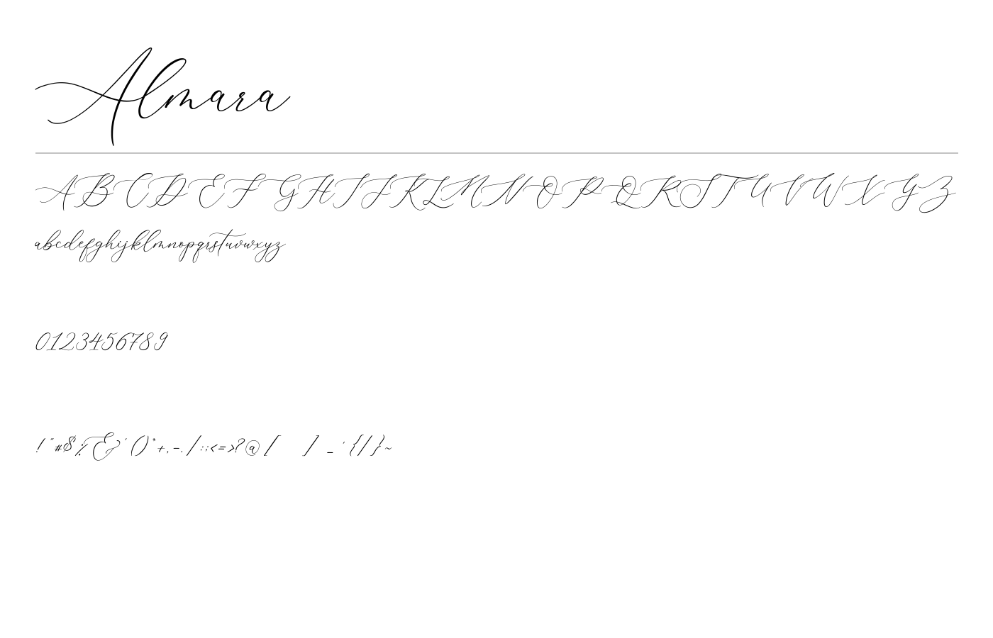 Almara Font preview