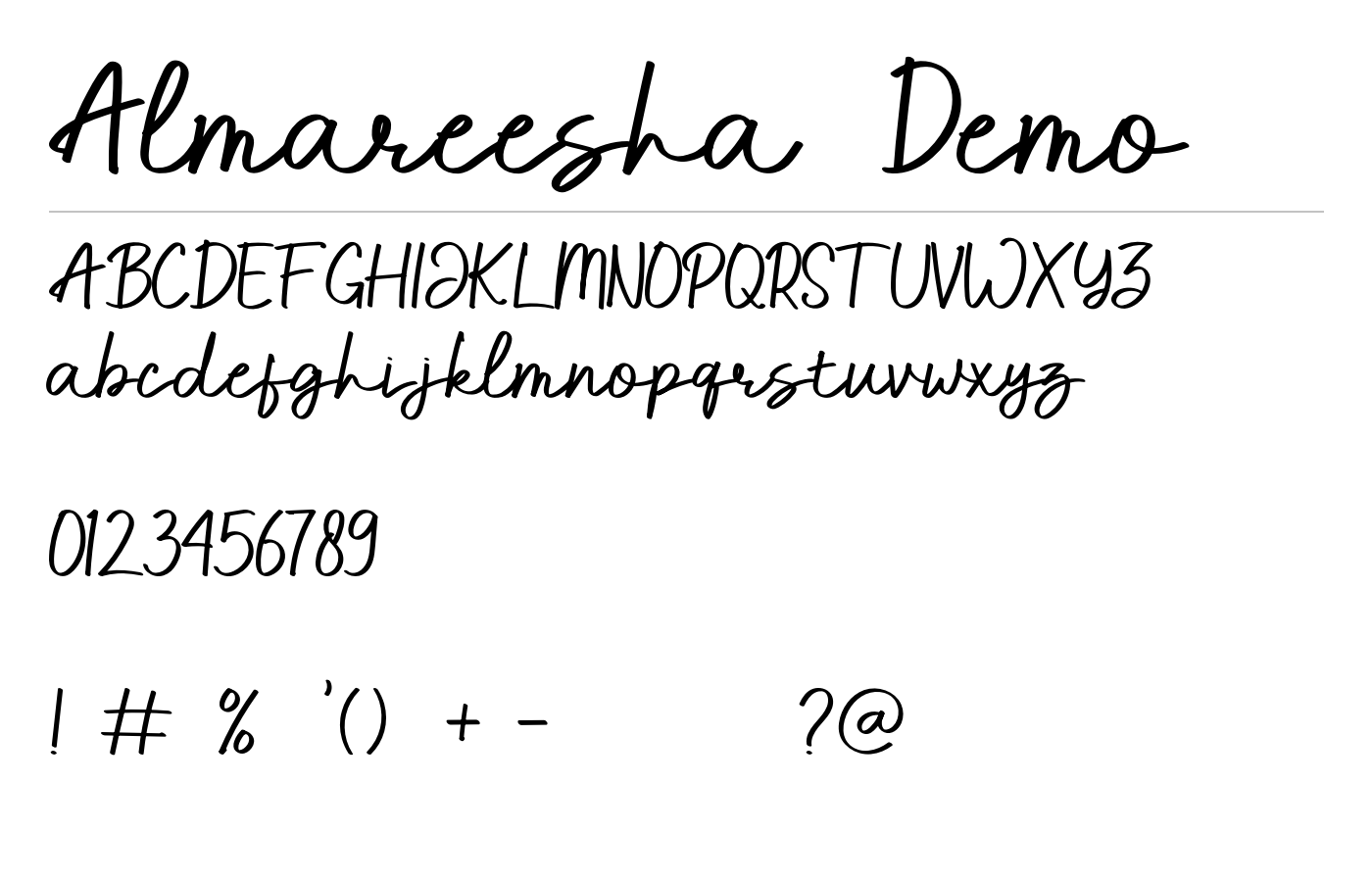 Almareesha Font preview