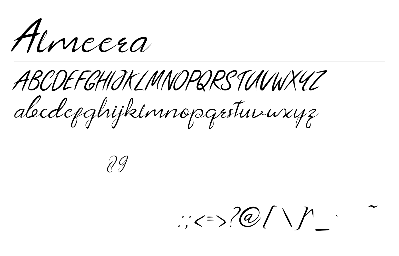 Almeera Font preview