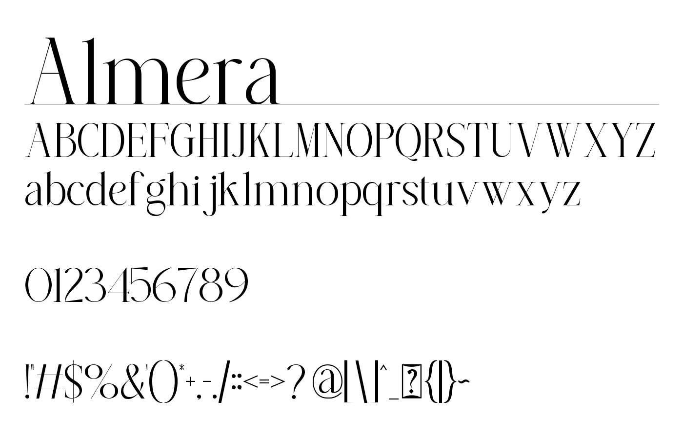 Almera Font preview