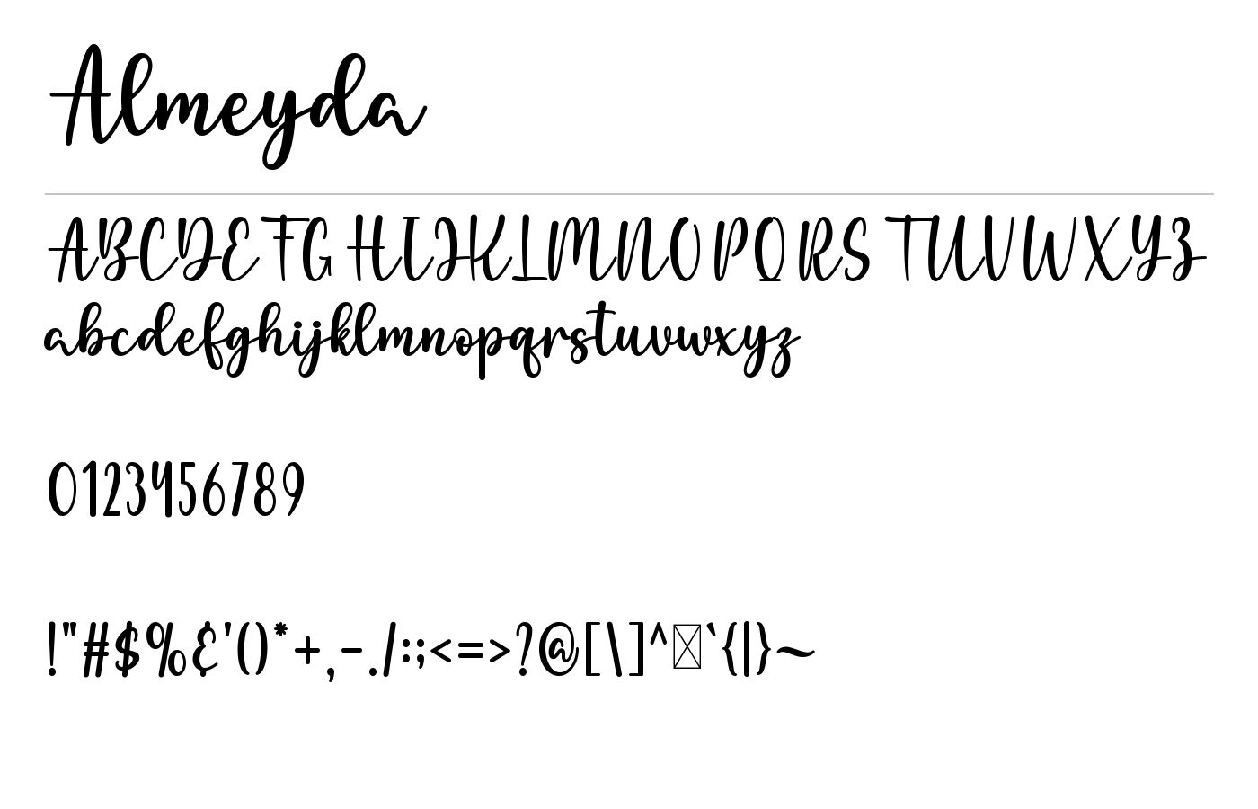 Almeyda Font preview