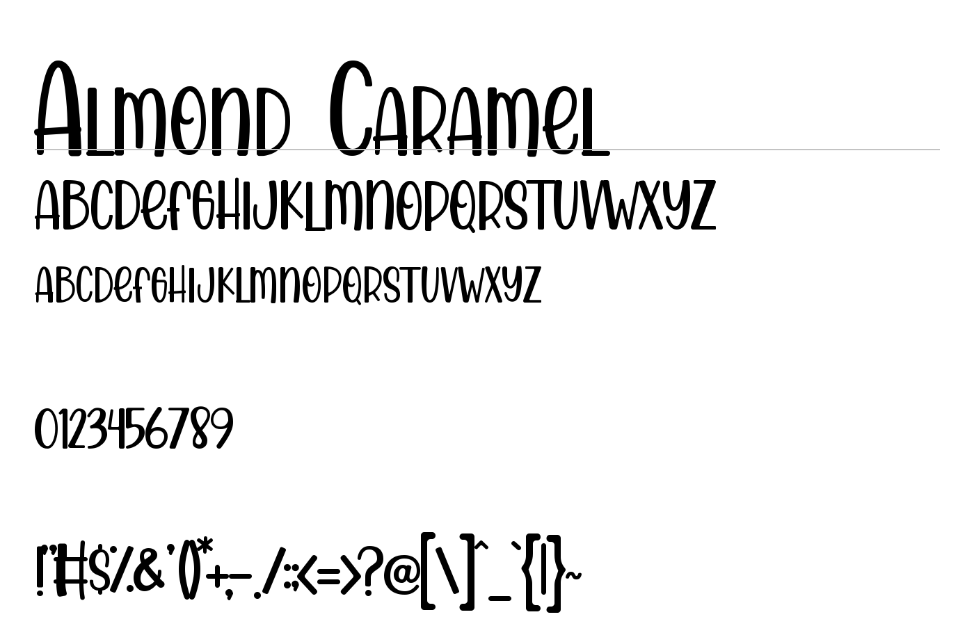 Almond Caramel Font preview