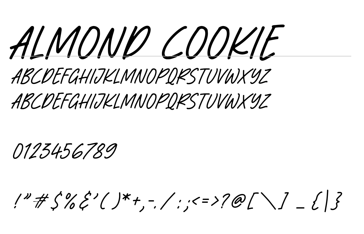 Almond Cookie Font preview